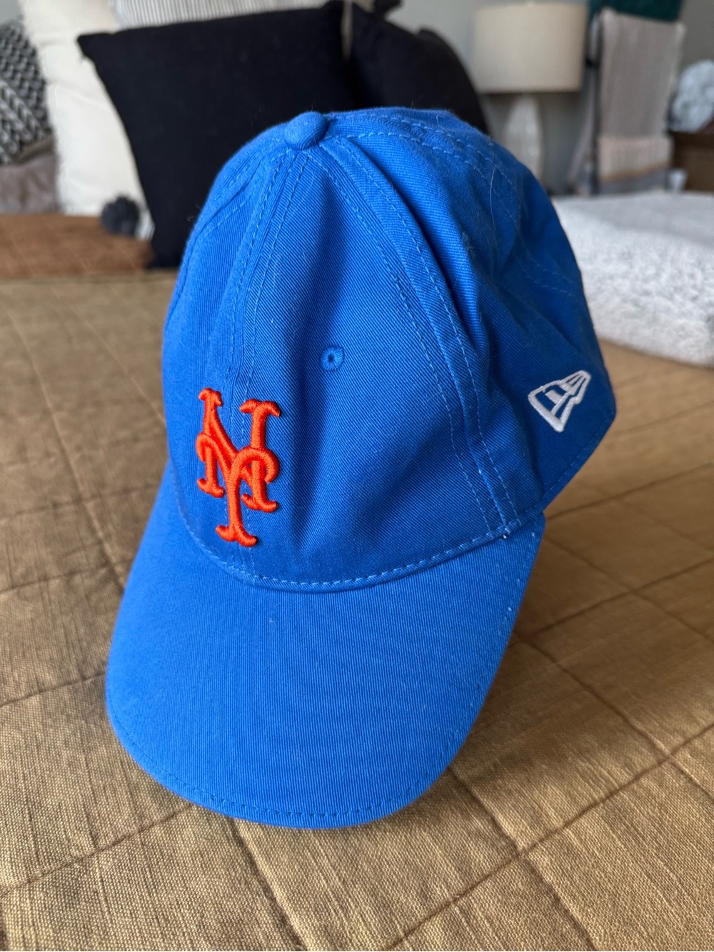 New York Mets New Era Blue Hat with Orange Logo